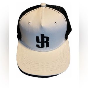 White and Black Snap back JLR Cap